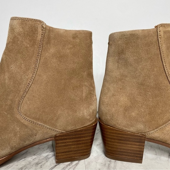 Rag & Bone Rover Zip Tan Suede Bootie 39.5 - Picture 9 of 16